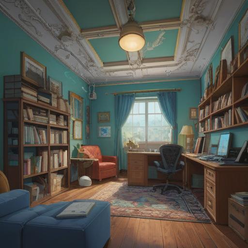 A serene office environment with a focus on spiritual signs, subtle energy shifts in the atmosphere, individuals experiencing changes, moments of reflection and mindfulness, symbols of spirituality like crystals and sage, soft lighting and natural elements, a sense of growth and transformation, harmonious workspace, tranquil ambiance, inviting and supportive surroundings