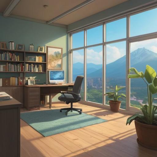 A serene office environment, soft morning light filtering through the windows, a person receiving a subtle sign from their spirit guides, glowing orbs of light representing guidance, an aura of calmness and awareness, a gentle reminder to listen to one's intuition, diverse coworkers in the background, positive energy flowing, peaceful atmosphere, 4k