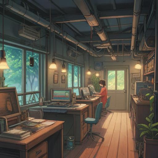 A serene workplace environment, employees departing, subtle spiritual signs in the atmosphere, whispers of change in the air, soft glows symbolizing transitions, reflective expressions on faces, meaningful interactions, a sense of uncertainty, gentle reminders of growth, 4k