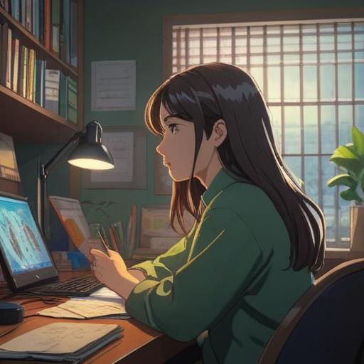 A serene office scene, a person sitting at a desk with a contemplative expression, an aura of positive energy surrounding them, subtle light beams filtering through a window, co-workers in the background with friendly gestures, symbols of growth and harmony, a hint of spiritual elements like orbs or light patterns, uplifting atmosphere, 4k
