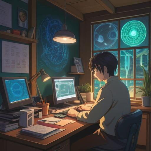 A thoughtful workplace scene, an employee observing a co-worker with subtle tension, various spiritual signs illustrated around them like glowing aura, body language cues visible, ethereal light effects, emotional undertones, calming colors, professional environment, reflective atmosphere, 4k