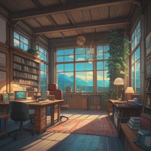 A serene workplace setting, subtle signs of spiritual energy, employees experiencing moments of introspection, harmonious interactions, ethereal light filtering through windows, symbols of growth and awareness, diverse workforce in meditation or reflection, positive emotions conveyed through body language, inviting atmosphere, 4k