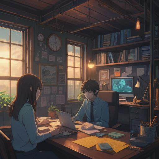 A surreal depiction of workplace harassment as a spiritual sign, ethereal light illuminating a dark office environment, ghostly figures representing stress and tension, vibrant colors contrasting with shadows, a serene aura of hope emerging, symbolic elements like open doors and guiding hands, dreamlike atmosphere, 4k