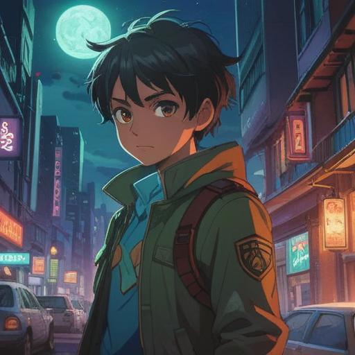 A spiritual lucky item during a police stop, mystical aura, vibrant colors, enchanting details, a small charm glowing in the protagonist's hand, urban setting with police officer in the background, surprising yet serene expression, blend of realism and fantasy, 4k