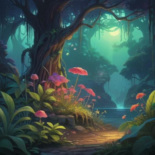 A mystical illustration depicting wilting plants, ethereal light, spiritual symbols around the plants, vibrant but fading colors, a serene atmosphere, subtle hints of energy, visualization of connection with nature, an emotional connection to the earth, 4k