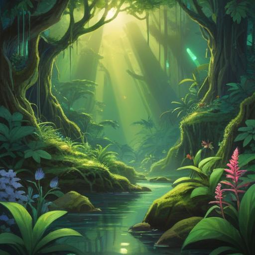 A serene landscape showcasing the concept of harnessing plant energy, vibrant green plants with glowing energy fields around them, sunlight filtering through leaves, a researcher observing the plants with fascination, surrounded by a lush garden, intricate details of plant structures, a sense of harmony between nature and technology, 4k