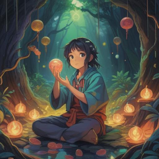 A serene and harmonious illustration of spiritual cleansing, depicting a person surrounded by calming energies, holding a lucky charm that radiates light, gentle nature elements like flowing water and blooming flowers, soft pastel colors, tranquil atmosphere, inviting and peaceful surroundings, a sense of relief and spiritual awakening, 4k