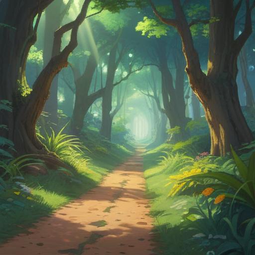 A serene scene depicting a lucky charm at a beautiful location, soft rays of sunlight filtering through the trees, a quaint pathway leading to a cozy cottage, vibrant flowers surrounding the charm, enchanting atmosphere, symbols of good fortune in the foreground, inviting space, harmonious colors, 4k