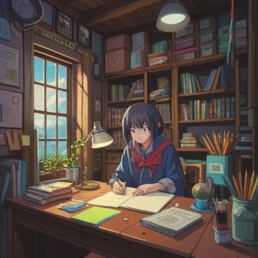 A captivating visual representation of an organized workspace, neatly arranged documents, a digital device displaying summaries, colorful sticky notes, an open notebook with bullet points, a warm and inviting atmosphere, focus on clarity and structure, productivity and efficiency, 4k