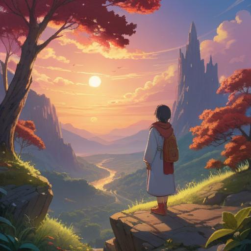 A serene landscape depicting spiritual signs, an ethereal light shining down from above, a figure observing the signs with a thoughtful expression, gentle nature elements surrounding, comforting colors, harmonious atmosphere, symbolic representations of guidance, eyes gazing upward, tranquility, 4k