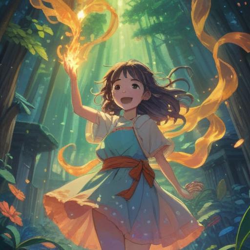 A serene scene depicting the spiritual power of smiles, radiant beams of light surrounding a joyful figure, ethereal aura symbolizing positivity, diverse faces expressing happiness, nature elements like blooming flowers and gentle streams reflecting tranquility, harmonious atmosphere, uplifting energy, 4k