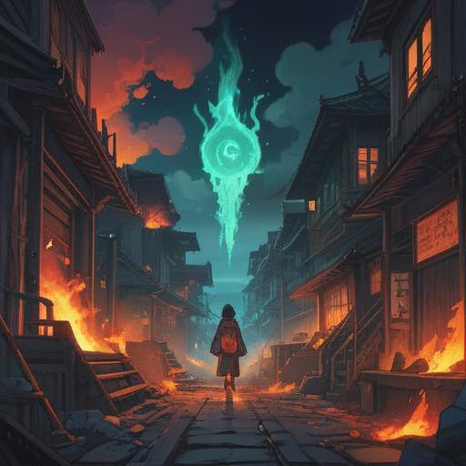 A mystical scene illustrating the importance of paying attention to spiritual signs when a burnt smell lingers, ethereal glow, symbolic elements like smoke and shadows, serene environment, subtle hints of nature around, soft lighting that enhances the mystical aura, 4k