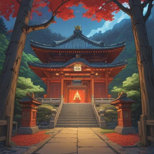 A serene and captivating scene at Matsudaira Toshogu Shrine, showcasing unique and special items that enhance the experience, vibrant seasonal flowers surrounding the shrine, traditional Japanese architecture, visitors dressed in colorful kimonos, soft sunlight filtering through the trees, cultural significance and atmosphere, peaceful ambiance, 4k