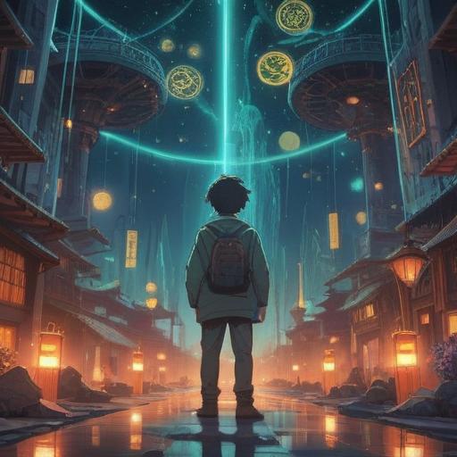 A serene and introspective scene, a person standing at a crossroads, surrounded by ethereal lights and symbols, representing spiritual signs and guidance, a soft mist enveloping the path, twilight sky reflecting a sense of uncertainty, an aura of mindfulness and reflection, gentle expressions, nature's beauty around, 4k