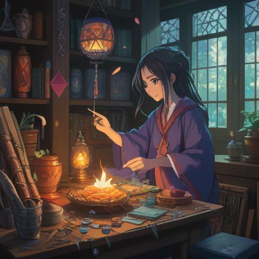 A vibrant illustration of spiritual energy enhancement, featuring colorful lucky items such as crystals, talismans, and incense, surrounded by glowing light and ethereal aura, harmonious symbols of prosperity and positivity, serene background with nature elements, inviting and uplifting atmosphere, intricate details, 4k