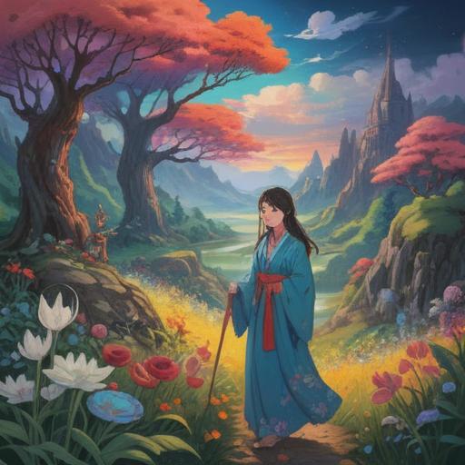 A mystical illustration depicting warning signs in matriarchal spirituality, symbols of intuition and guidance, ethereal landscape with blooming flowers, gentle spirits in the background, soft light illuminating key symbols, serene atmosphere, connection to feminine energy, intricate details, harmonious color palette, 4k