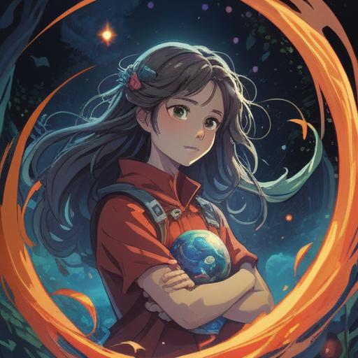 A spiritual illustration of a girl embracing her future role as a mother, surrounded by ethereal light, symbolizing growth and nurturing, representations of love and warmth, whimsical nature elements, soft pastel colors, serene atmosphere, gentle guardian presence, 4k