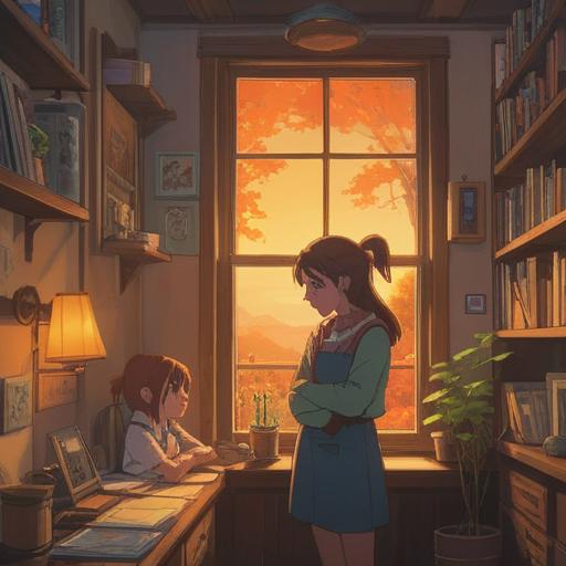 A serene scene of a mother and daughter in a cozy home setting, warm sunlight streaming through the window, the mother observing her daughter's playful spirit, a gentle aura around them symbolizing spiritual connections, nature-inspired elements in the room, soft toys and books scattered around, an ethereal glow representing signs of intuition and guidance, emotional bond emphasized, 4k