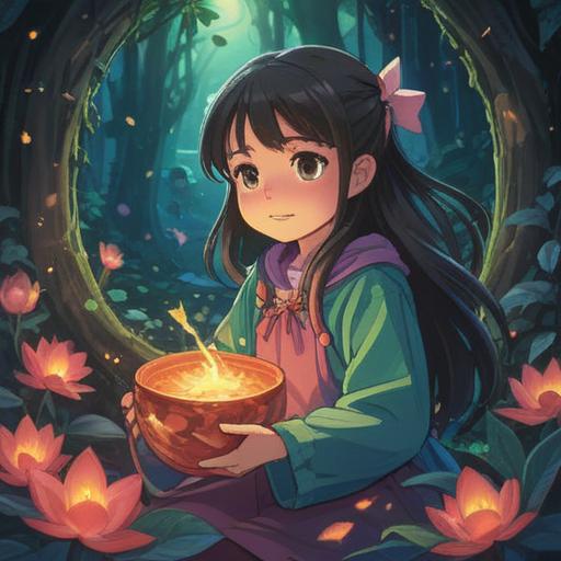 A spiritual illustration depicting the birth of a girl, radiant light symbolizing positivity and blessings, gentle energy surrounding her, vibrant colors representing hope and new beginnings, ethereal atmosphere filled with blossoms and soft clouds, celestial elements like stars and angels, conveying a sense of tranquility and joy, harmonious and uplifting composition, 4k