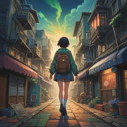 A motivational illustration of career change success, a confident individual with a determined expression, a path leading towards a brighter future, symbols of growth such as plants and buildings in the background, warm sunlight illuminating the scene, a sense of hope and resilience, professional attire, 4k