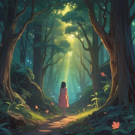 A serene moment of longing for connection, ethereal glow, soft light filtering through trees, a solitary figure gazing into the distance, surrounded by nature, symbolizing desire for meaningful encounters, dreamlike atmosphere, 4k