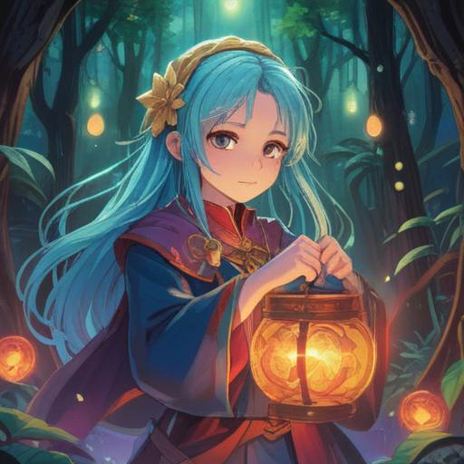 A mystical illustration of a spiritual encounter, featuring a glowing lucky charm, surrounded by ethereal light, vibrant colors, magical aura, serene landscape, intertwined paths symbolizing connection, gentle soft focus, calming atmosphere, enchanting details, 4k