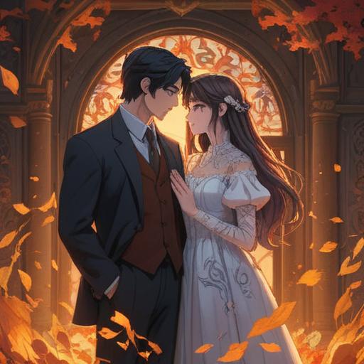 A somber yet enlightening scene depicting an unblessed marriage, ethereal light illuminating the couple, contrasting emotions on their faces, spiritual symbols subtly incorporated in the background, a sense of transformation and hope, mystical atmosphere, exquisite details in their attire, 4k