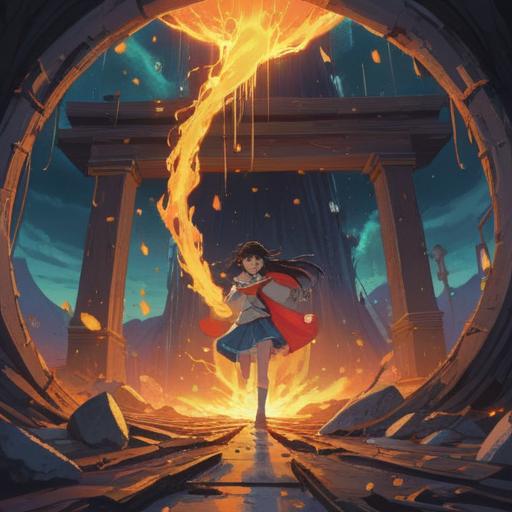 A spiritual illustration depicting the moment a charger breaks, radiant light emerging from the broken device, symbols of new beginnings around, serene expression on a person's face, nature elements like trees and flowers symbolizing growth, calming atmosphere, soft pastel colors, ethereal quality, 4k