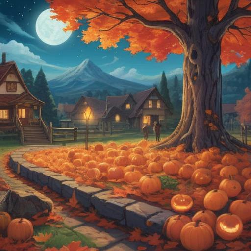 A mystical illustration representing the spiritual significance of the autumn equinox birthday, vibrant autumn colors, balance of light and darkness, celestial motifs, symbolic nature elements, harmonious atmosphere, introspective character, 4k