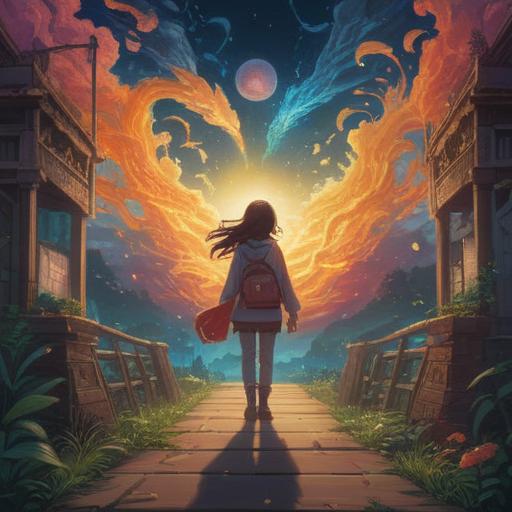 Spiritual signs to pay attention to during times of change, ethereal light illuminating a path, vibrant energy waves surrounding a person, symbolic imagery like feathers and butterflies, serene landscape reflecting transformation, calming colors, subtle movement suggesting transition, peaceful yet aware expression on character’s face, 4k