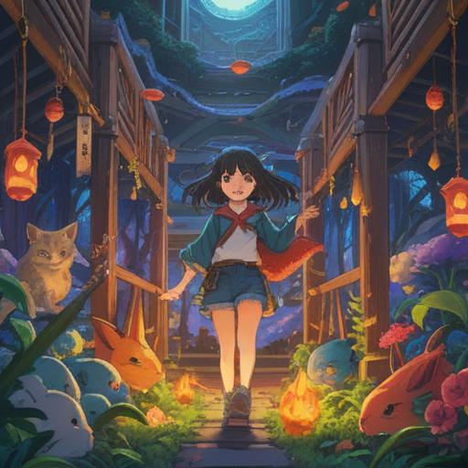 A vibrant illustration depicting a lucky charm overcoming challenges, surrounded by symbols of change and transformation, bright colors representing hope and positivity, elements like a four-leaf clover and a lucky coin, characters displaying joy and resilience, dynamic background illustrating movement and growth, 4k