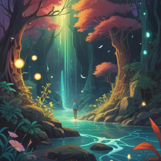 A serene and mystical illustration, surrounded by ethereal energy, individuals displaying subtle signs of discomfort, uplifting spiritual symbols floating around, a calming environment with soft light, hinting at emotional connections, detailed interactions between characters, reflective expressions, 4k