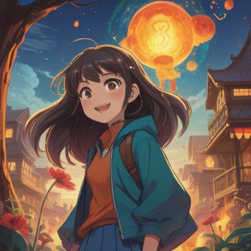 A serene moment of joy, a radiant light illuminating the surroundings, ethereal symbols appearing in the air, people smiling and sharing happiness, nature flourishing with vibrant colors, a gentle breeze carrying the essence of positivity, harmonious connection among individuals, spiritual symbols reflecting love and hope, tranquil atmosphere, enchanting scene, 4k