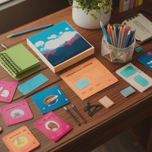 A collection of various colorful sticky notes, neatly organized on a wooden desk, each note containing different ideas and reminders, a cozy office space in the background with a plant and a coffee mug, warm lighting, encouraging creativity and productivity, 4k