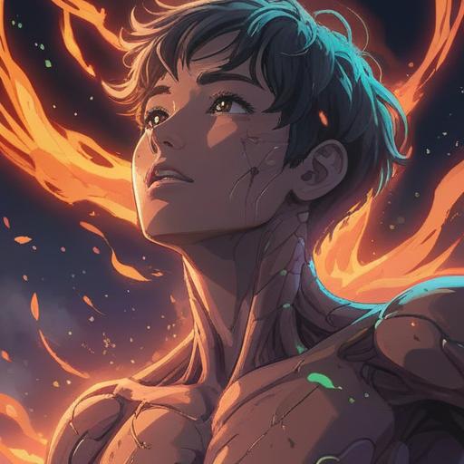 A close-up illustration of a human neck with visible hives, subtle glowing aura around the affected area, symbolic representation of spiritual warning signs, soft light filtering through the background, ethereal atmosphere, vibrant colors contrasting with the skin texture, mystical elements integrating with the skin details, 4k