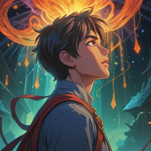 A mystical scene depicting a person examining a mysterious growth on the back of their neck, surrounded by ethereal light, symbols of spirituality in the air, a serene expression reflecting introspection, nature elements symbolizing protection and healing, soft-focus background, vibrant colors, spiritual awakening, 4k