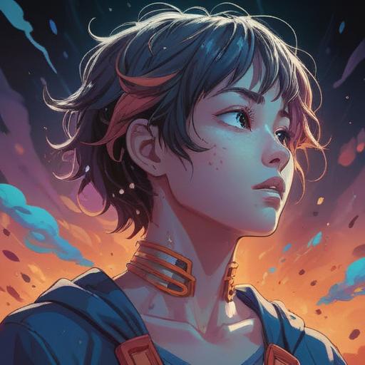 A symbolic representation of a person with a pimple on their neck, surrounded by ethereal light, depicting spiritual awareness and healing, vibrant energy flowing around, signs of self-reflection and inner growth, calm and introspective atmosphere, mystical elements, 4k