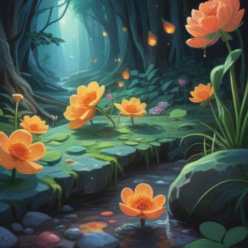 A soothing illustration of a lucky stone for relieving neck hives, vibrant colors, gentle light, natural setting, soft textures, focus on the stone's unique patterns, calming atmosphere, surrounded by herbs and flowers, detailed close-up of the stone, tranquil mood, 4k