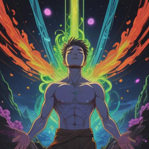 A serene illustration depicting a person experiencing neck spasms, surrounded by ethereal light, symbols of spiritual awakening, a calming aura, hints of nature, gentle waves of energy, a mystical atmosphere, soft focus on the face, 4k