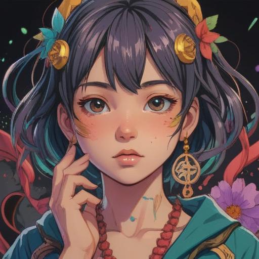 A vibrant illustration of a lucky item for treating acne on the neck, featuring a beautiful charm or amulet, surrounded by soothing herbal elements, glowing softly, detailed textures, magical aura, serene setting, uplifting colors, 4k