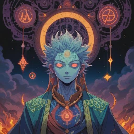 A serene illustration depicting a person with a strained neck, surrounded by mystical symbols representing spiritual signs, ethereal light illuminating the scene, calming colors, emphasis on body awareness and mindfulness, tranquil environment, nature elements like trees and flowers, introspective moment, 4k