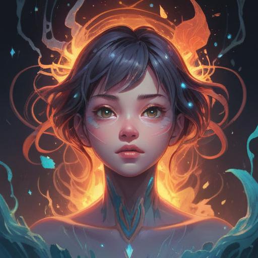 A serene illustration representing the spiritual significance of acne on the back of the neck, ethereal colors, soft glowing aura, symbolic elements like lotus flowers and chakras, a peaceful figure meditating, calming background with gentle waves, enhancing the mind-body connection, mystical atmosphere, 4k