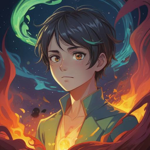 A mystical illustration depicting the spiritual meaning of burns on the neck, ethereal glow, symbolic representation of pain and transformation, serene environment with gentle light, abstract patterns radiating from the neck area, contrasting shadows, emphasizing spiritual awakening, deep emotional expressions, 4k