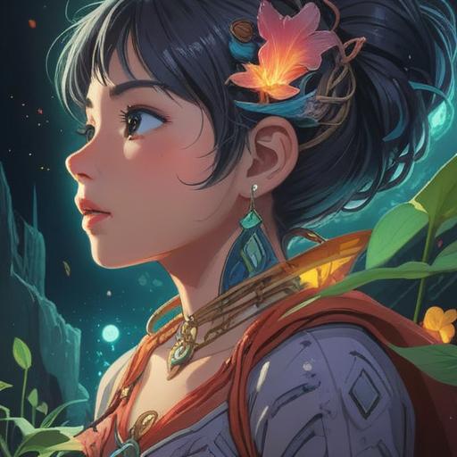 A serene and mystical illustration, a close-up of a neck with a distinctive mole, surrounded by ethereal light, spiritual symbols floating around, soft and warm color palette, representing inner wisdom and intuition, calming atmosphere, enchanting details, 4k