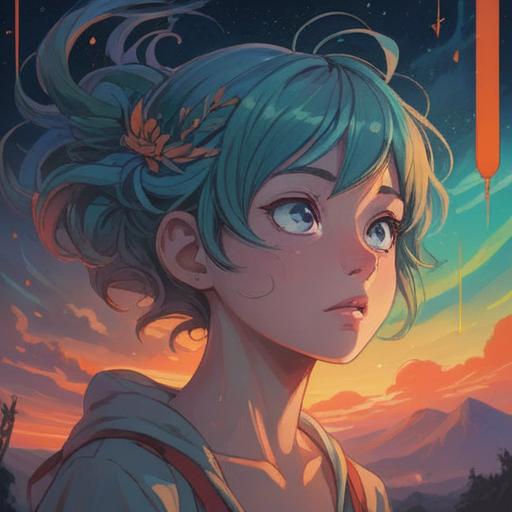 A serene and mystical illustration, a person gently scratching their neck, subtle glow around the neck area, ethereal aura, symbolic representation of spiritual awakening, vibrant colors, nature backdrop with softly glowing plants, harmonious atmosphere, intricate details, 4k