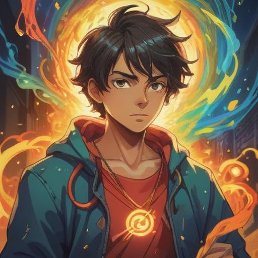 A captivating illustration of a person with a glowing aura around their neck, embodying spiritual energy, vibrant colors radiating outward, mystical patterns in the aura, serene facial expression, surrounded by ethereal light, symbolic elements representing healing and enlightenment, calming background, harmonious atmosphere, 4k