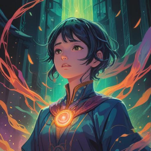 A mystical illustration depicting a glowing aura around a neck, vibrant colors, ethereal and serene atmosphere, symbolizing spiritual signs of positivity, intricate details of light and energy flow, tranquil nature background, harmonious balance, captivating expression of enlightenment, 4k