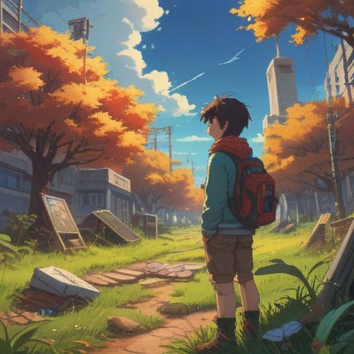 A compelling scene depicting a person standing at a crossroads, looking contemplative, a lost diary lying on the ground, sunlight breaking through clouds, symbolizing new beginnings, vibrant colors, emotional expressions, sense of hope, urban background, depth of field, 4k