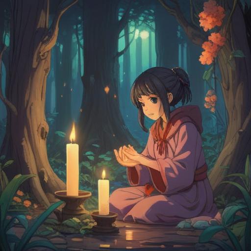 A serene and contemplative scene depicting a person engaged in a hands-on memorial ritual, soft ambient lighting, gentle ethereal glow, meaningful spiritual symbols in the background, subtle connections to departed loved ones, a sense of peace and reflection, intricate details on memorial items, harmonious atmosphere, 4k