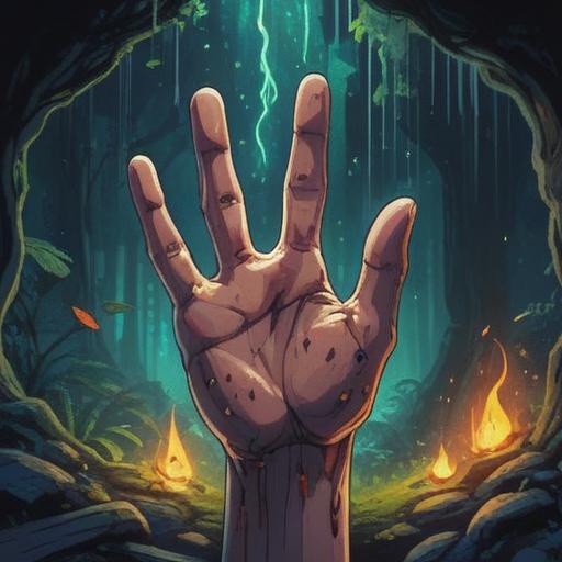 A mystical scene depicting a hand with a sudden mole appearing on the back of the hand, surrounded by ethereal light, symbols of spirituality floating in the air, a serene background with soft colors, an aura of enlightenment, subtle hints of nature like flowers and leaves, an otherworldly atmosphere, capturing the essence of transformation and awareness, 4k